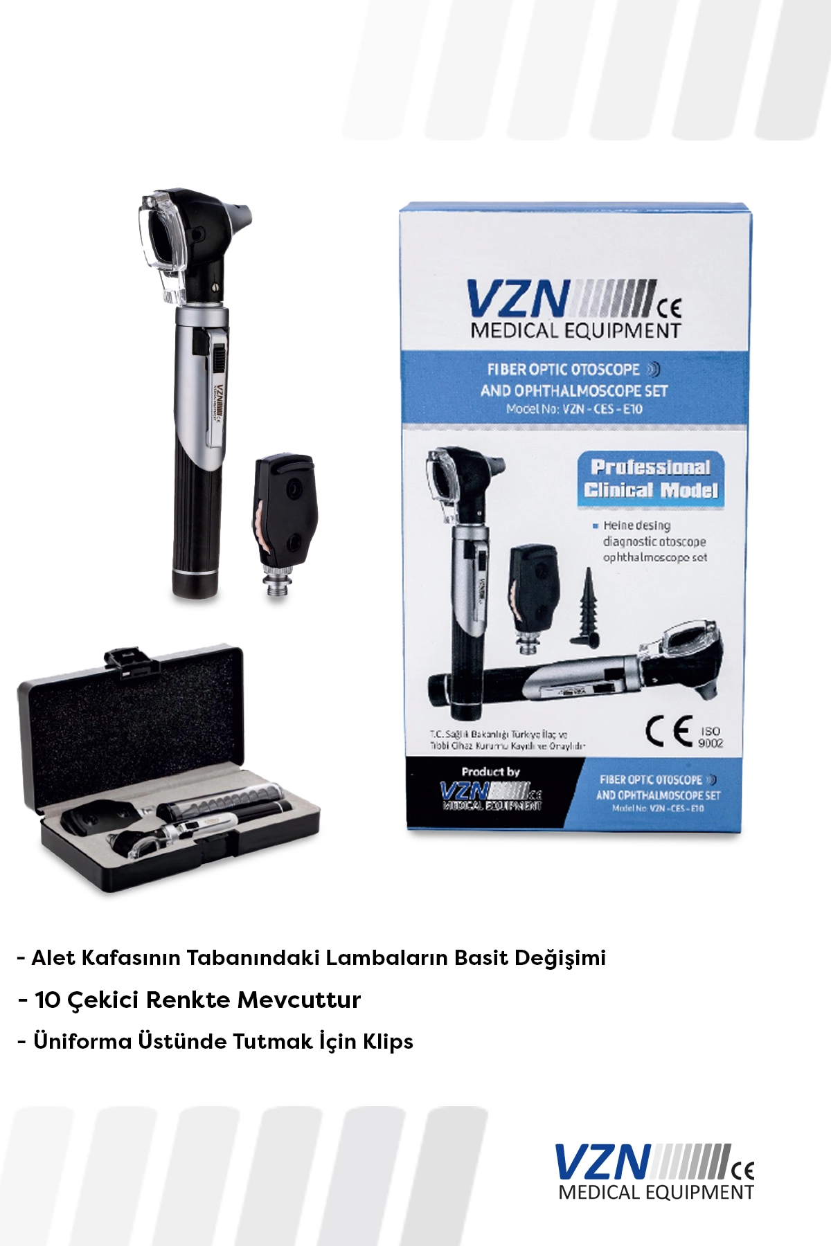 FİBER OPTIC OTOSCOPE OPHTHALMASOSCOPE SET VZN