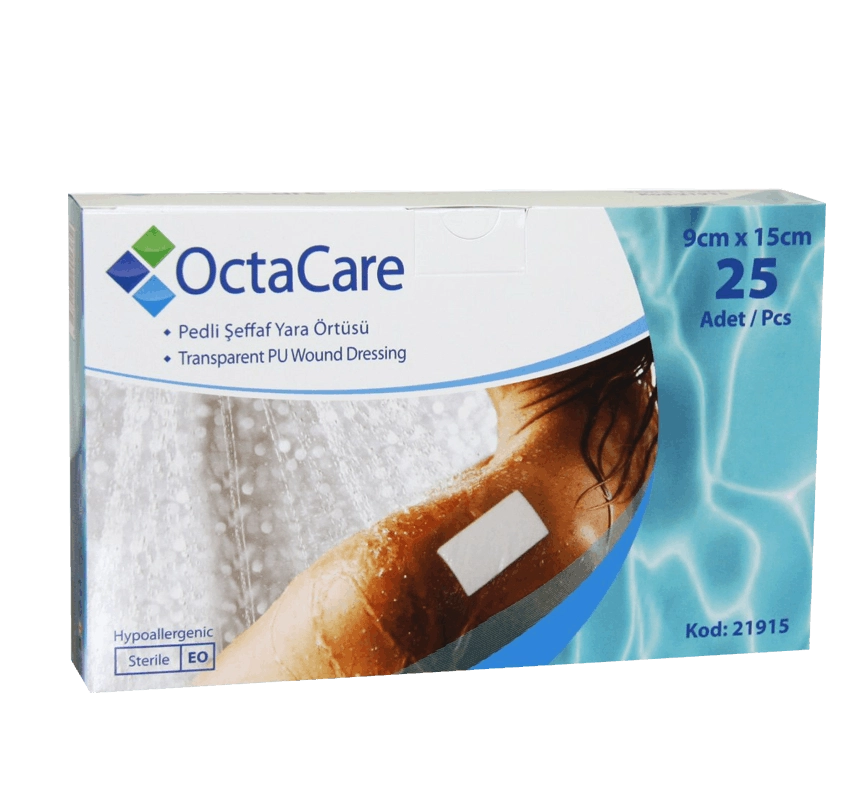 Octacare Şeffaf PU Film Yara Örtüsü 9cmx15cm