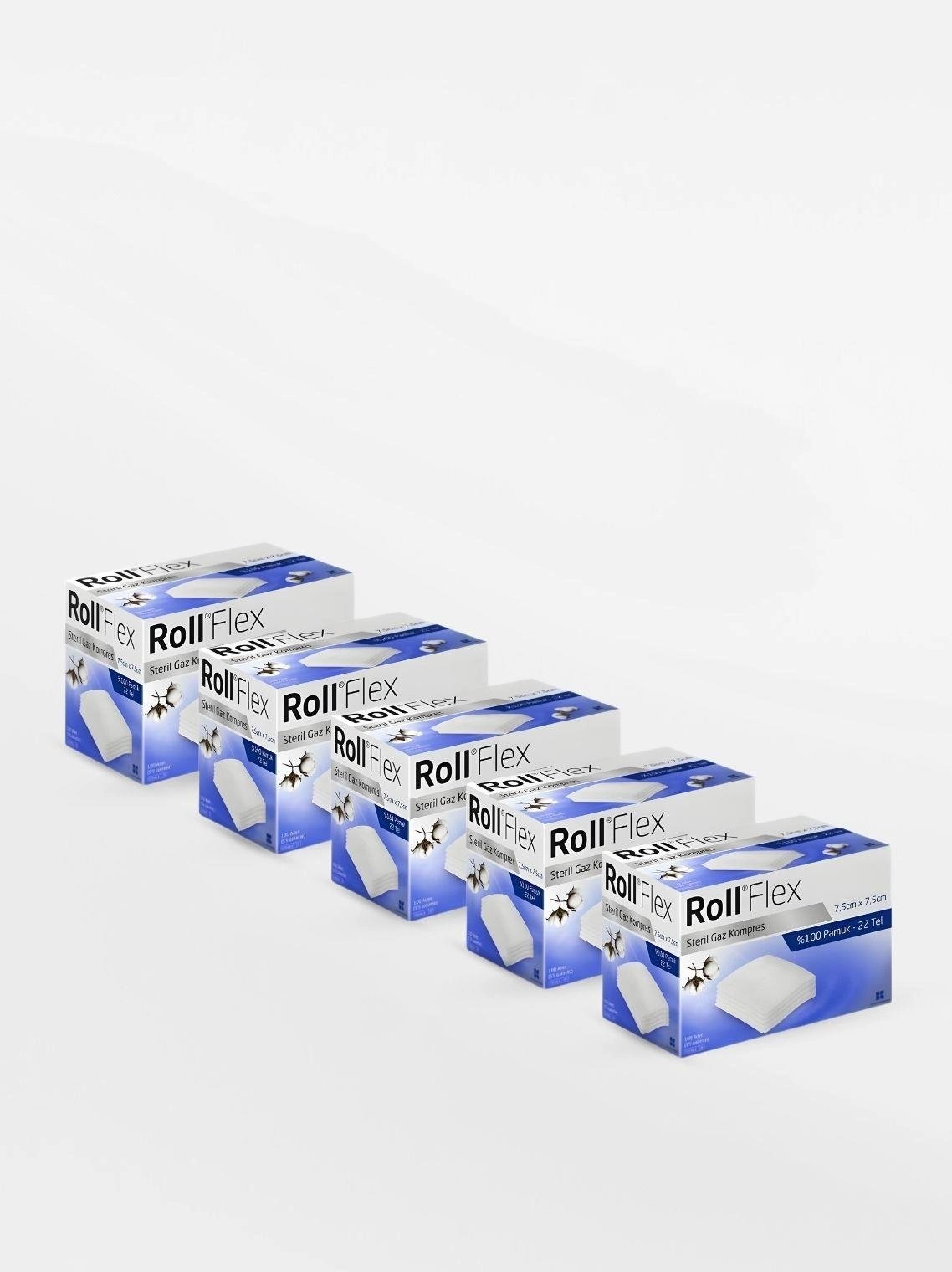 ROLLFLEX GAZ KOMPRES (7,5*7,5cm)-100'lü