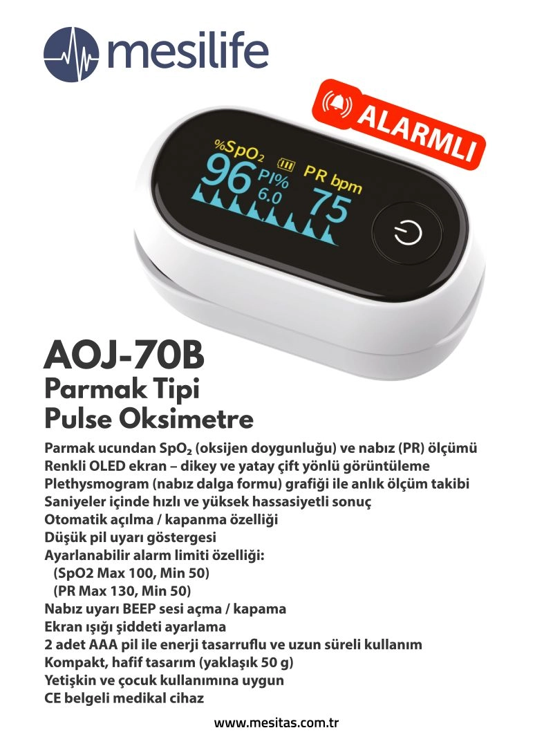 PULSEOKSİMETRE PARMAK TİPİ MESLİFE