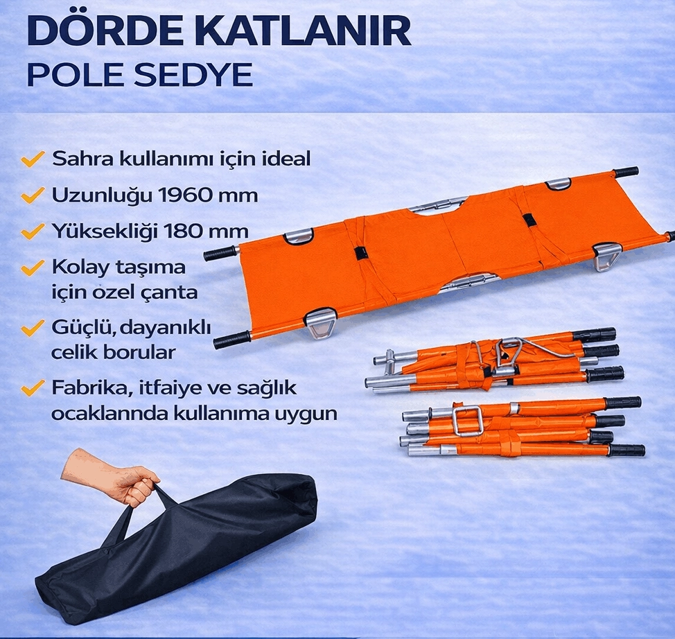 DÖRDE KATLANIR POLE SEDYE 