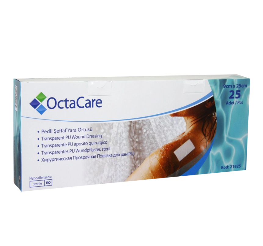 Octacare Şeffaf PU Film Yara Örtüsü 9cmx25cm
