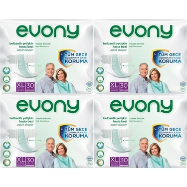 Evony Belbantlı Hasta Bezi XLarge 30 Lu