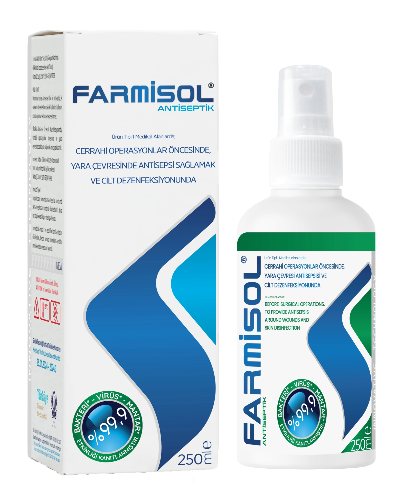 FARMİSOL YARA BAKIM ANTİSEPTİK 250 ML